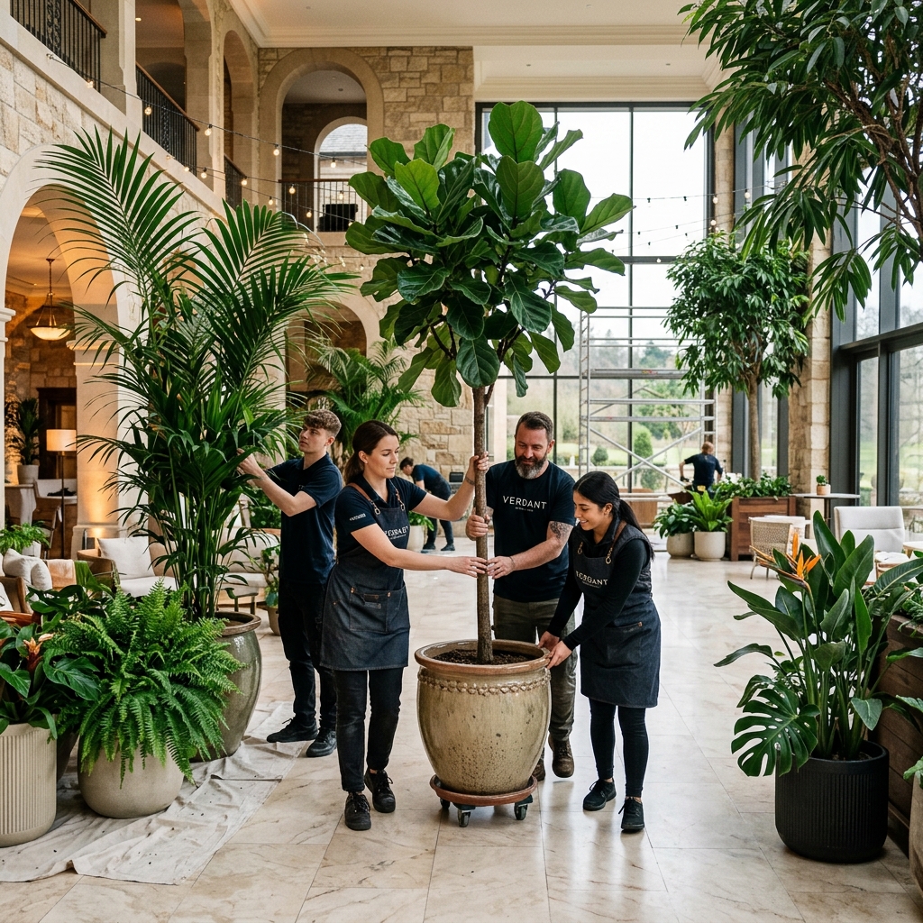 Event Decorators Arranging Plants